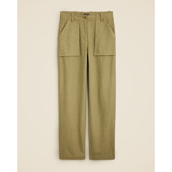 J.CREW Pants - J. CREW Seaside Cargo Pant in Linen-TENCEL™ Lyocell Blend Size 8 Utility Casual